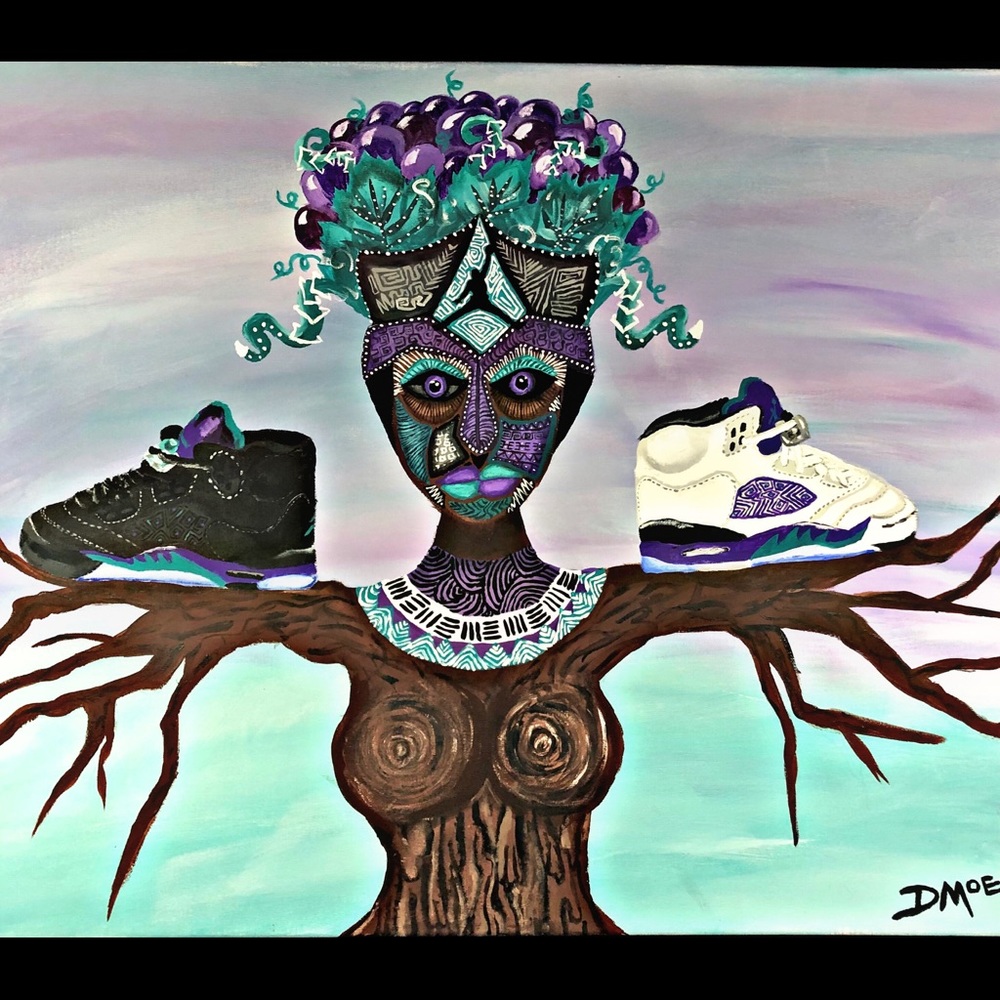 AFRICAN  ABSTRACT ORIGINAL PAINTING